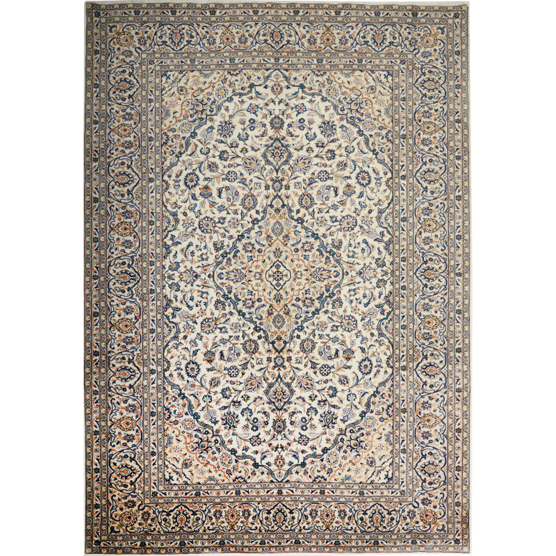 Kashan 246x350 Cm Kashan, Persia, Hand-carded Wool (cotton