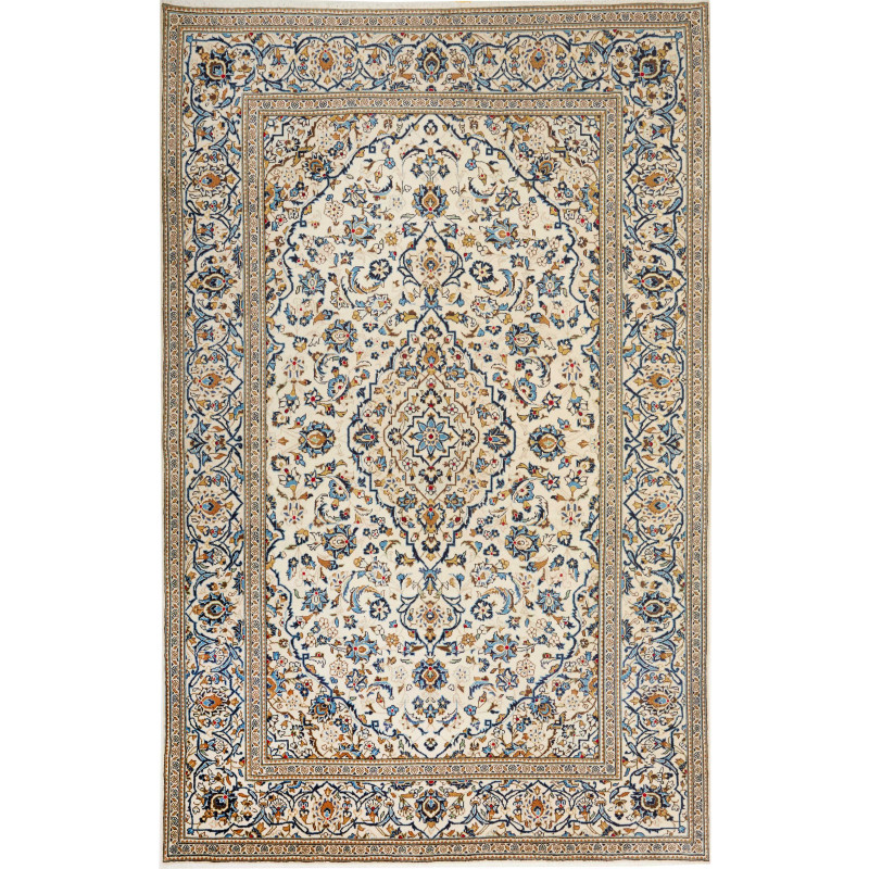 Kashan 196x308 Cm Kashan, Persia, Hand-carded Wool (cotton