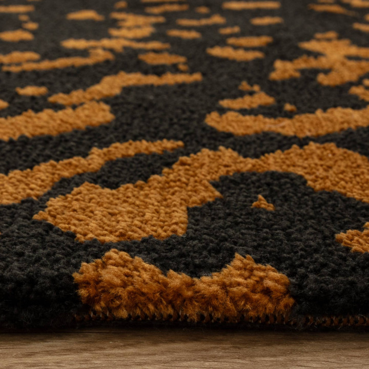Tappeto Wilder astratto nero e rame 120x170 cm