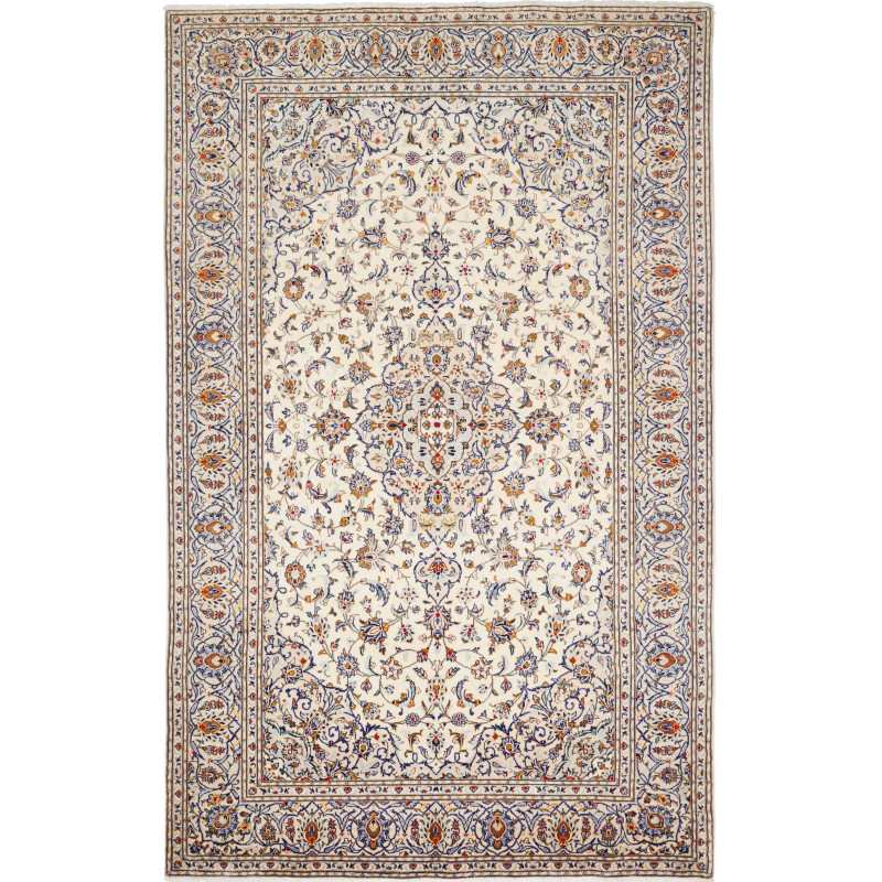 Kashan 197x315 Cm Kashan, Persia, Hand-carded Wool (warp: