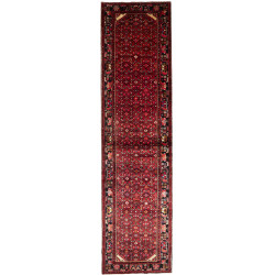 Hand Made Rug Hamadan Persia 120x480 Dark Red B