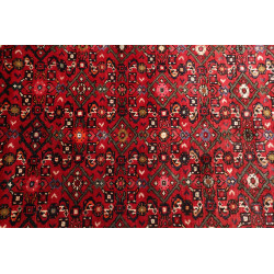 Hand Made Rug Hamadan Persia 120x480 Dark Red B