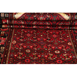 Hand Made Rug Hamadan Persia 120x480 Dark Red B