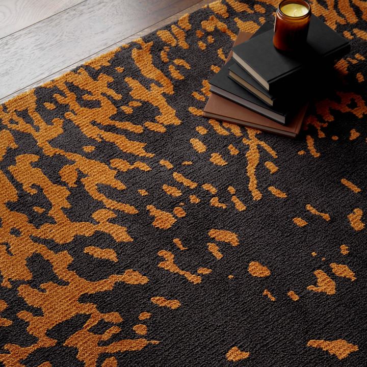 Rug Wilder abstract black rust 200x290 cm