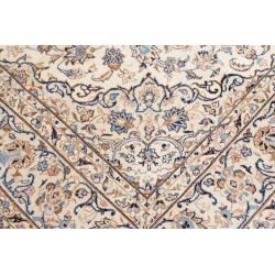 Hand Made Rug Kashan Persia 200x300 Ivory Blue