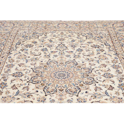 Hand Made Rug Kashan Persia 200x300 Ivory Blue