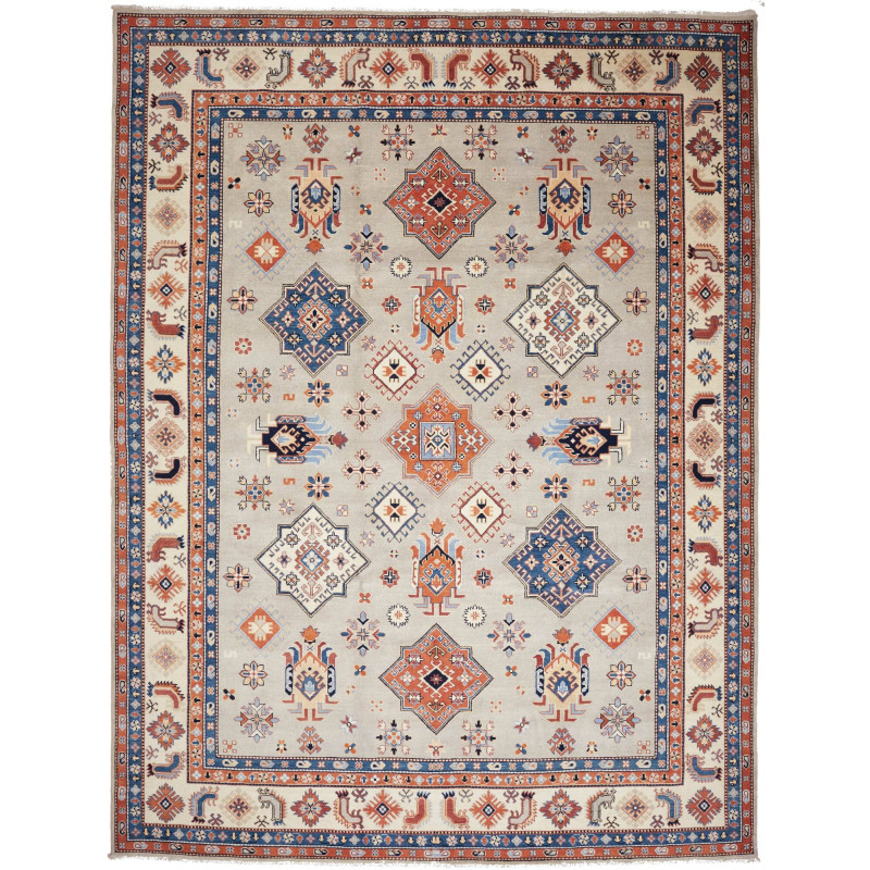 Hand Made Rug Kazak Afghanistan 269x357 Beige B