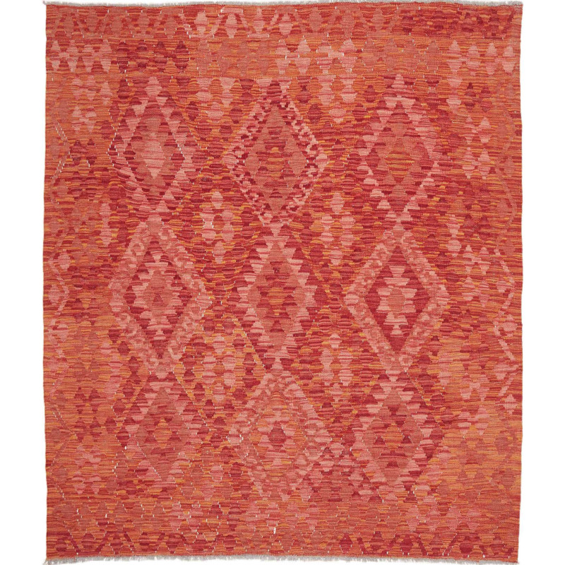 Hand Made Rug Kilim Afghanistan 160x195 Red Ora