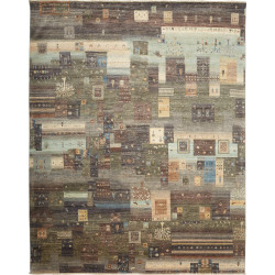 Hand Made Rug Mosaic Pakistan 233x293 Anthracit