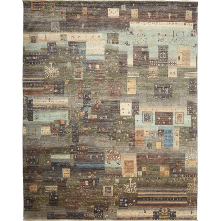 Hand Made Rug Mosaic Pakistan 233x293 Anthracit