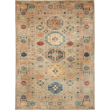 Hand Made Rug Kazak Fine Pakistan 150x209 Beige