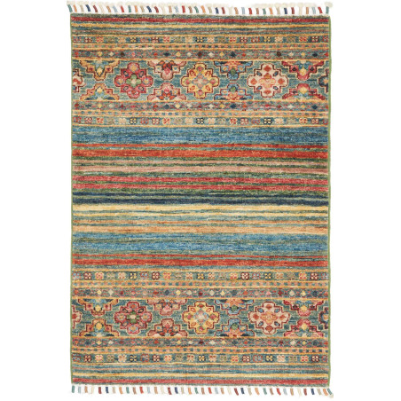 Hand Made Rug Istintia Pakistan 64x95 Petrol Bl