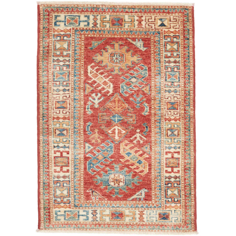 Hand Made Rug Kazak Fine Pakistan 65x98 Brick R