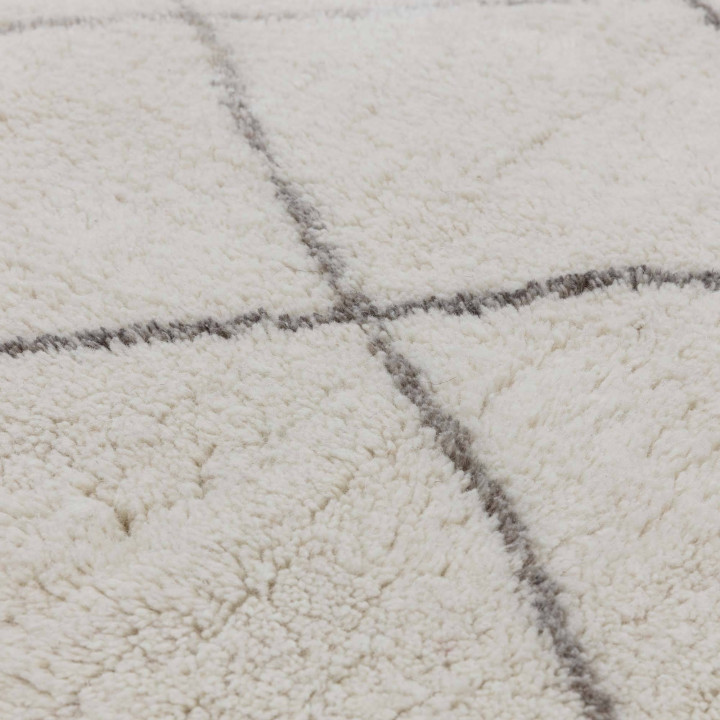 Rug Azera Berber geometric cream and grey 200x29