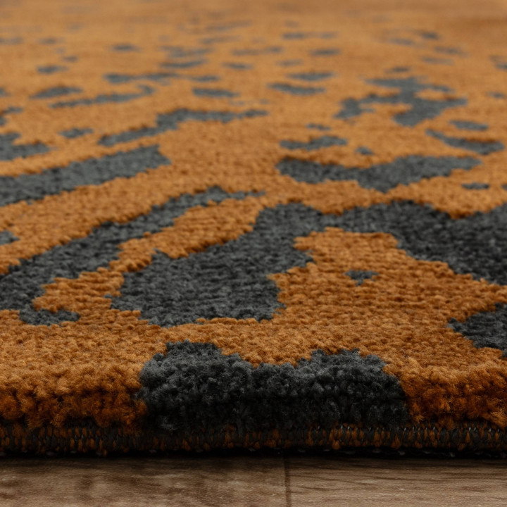 Rug Wilder abstract orange dark grey 200x290 cm