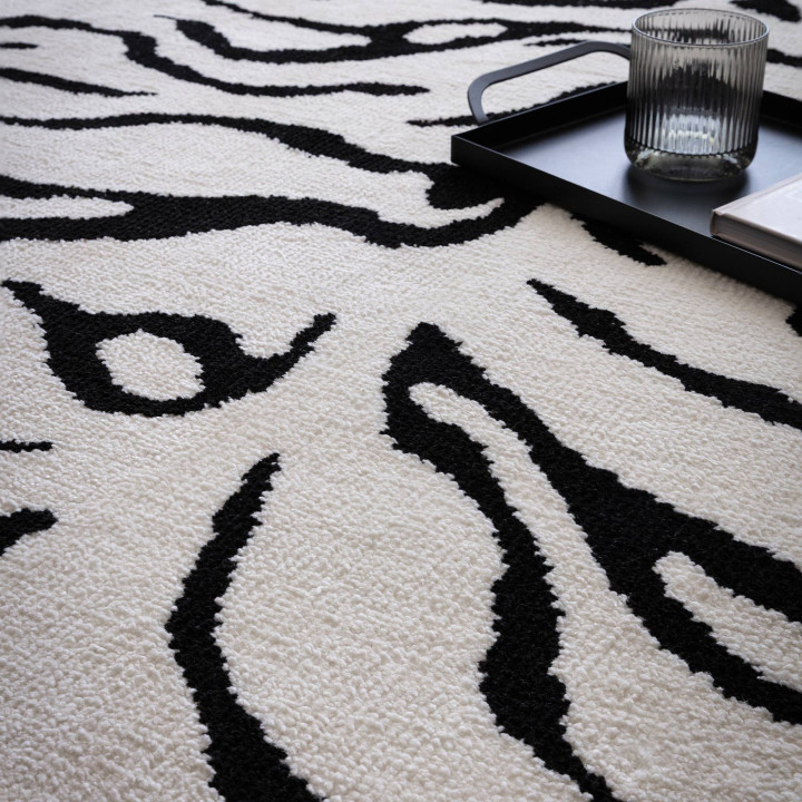 Rug Wilder figurative black white 120x170 cm