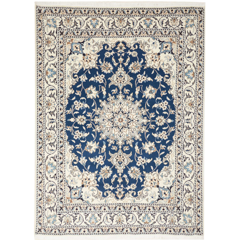 Rug Nain Kashmar Persia 153x207 Deep Blue Cream