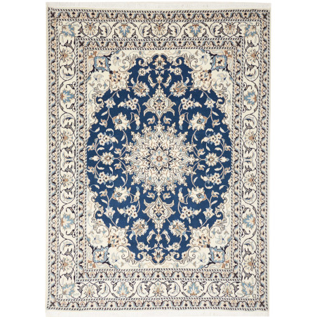 Rug Nain Kashmar Persia 153x207 Deep Blue Cream