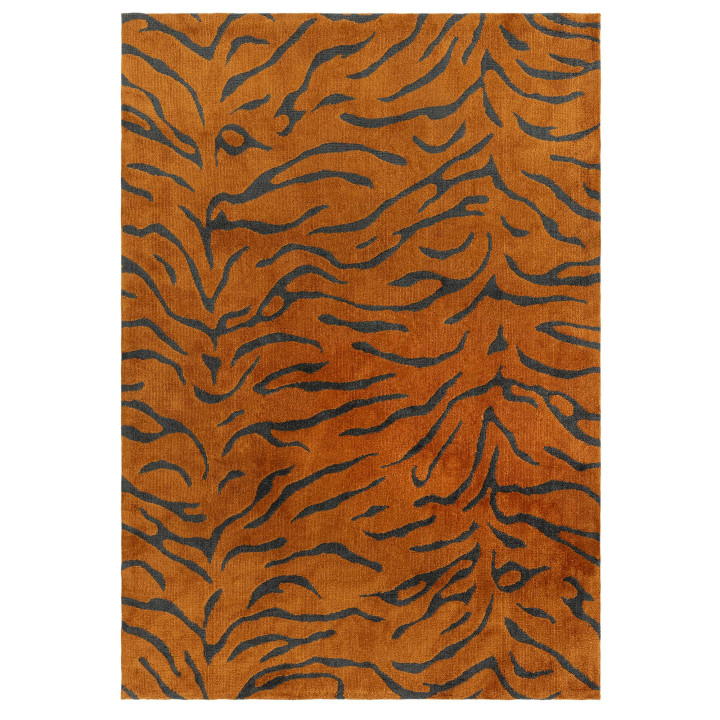 Rug Wilder figurative orange dark grey 160x230 c