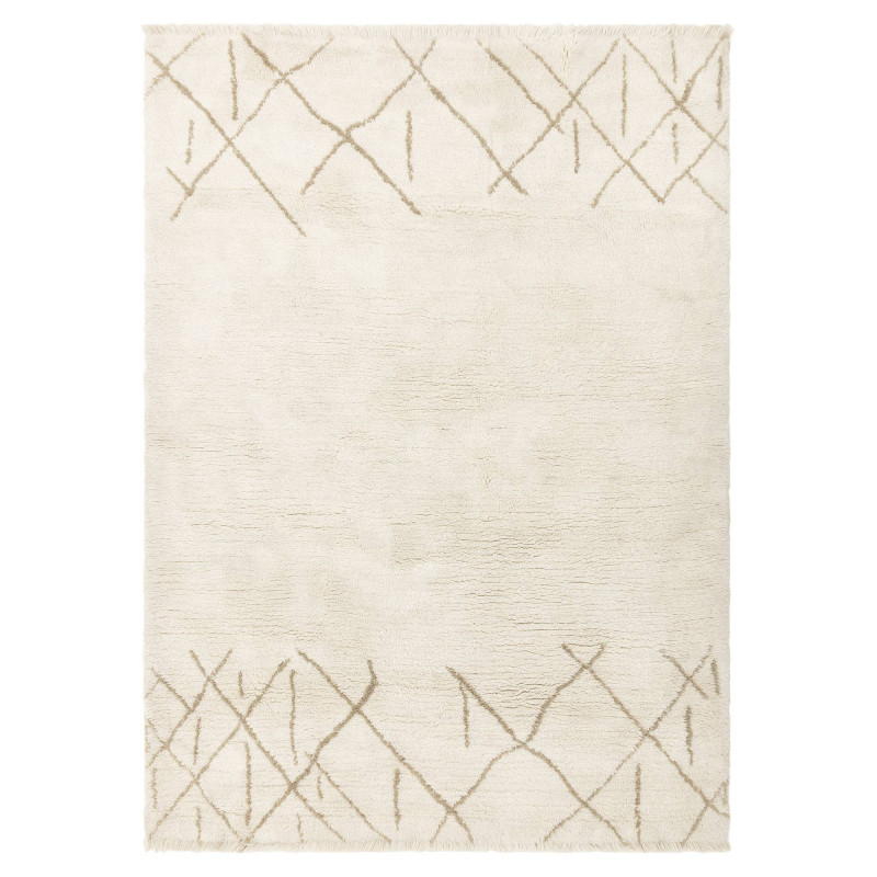 Tappeto Azera Berber Crosshatch geometrico crema
