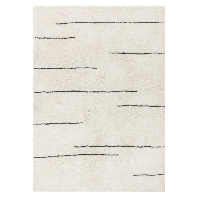 Rug Azera Berber Dash geometric cream and anthra