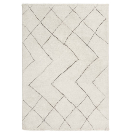 Tappeto Azera Berber Rhombus geometrico crema e