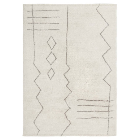 Tappeto Azera Berber Tribal geometrico crema e g