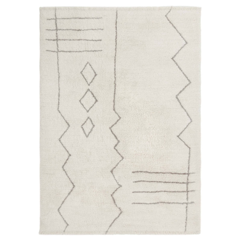 Rug Azera Berber Tribal geometric cream and ligh