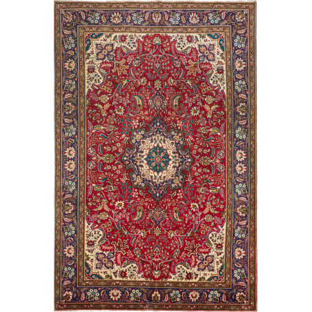 Tabriz 200x303 Cm Tabriz, Persia, Hand-carded Wool (warp: