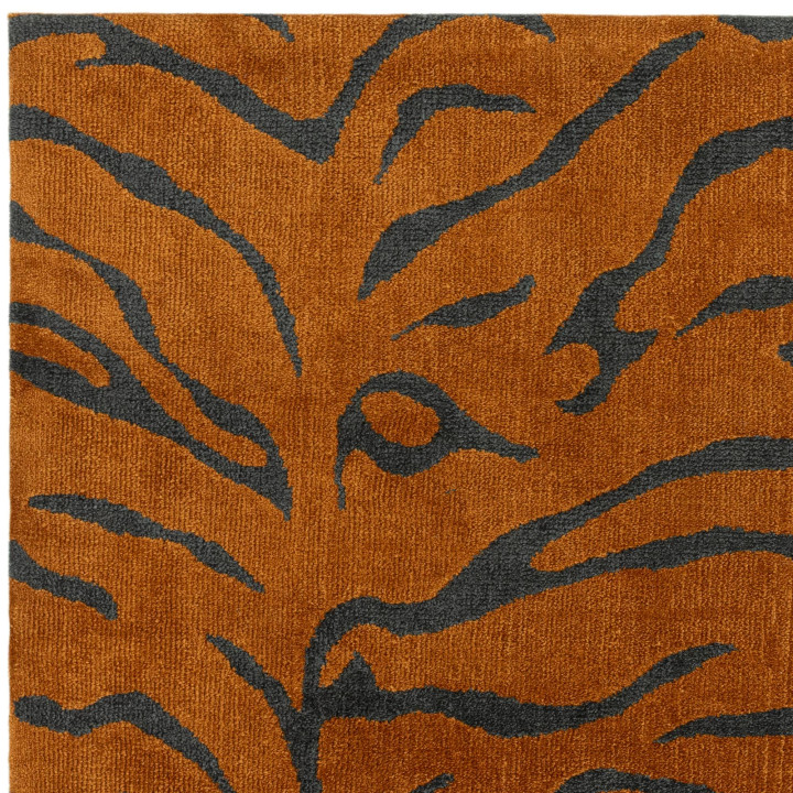 Rug Wilder abstract orange dark grey 200x290 cm