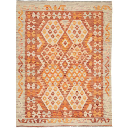 Hand Made Rug Kilim Afghanistan 149x195 Orange