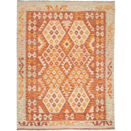 Hand Made Rug Kilim Afghanistan 149x195 Orange