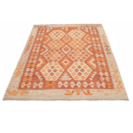 Hand Made Rug Kilim Afghanistan 149x195 Orange