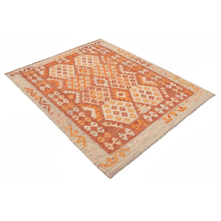 Hand Made Rug Kilim Afghanistan 149x195 Orange