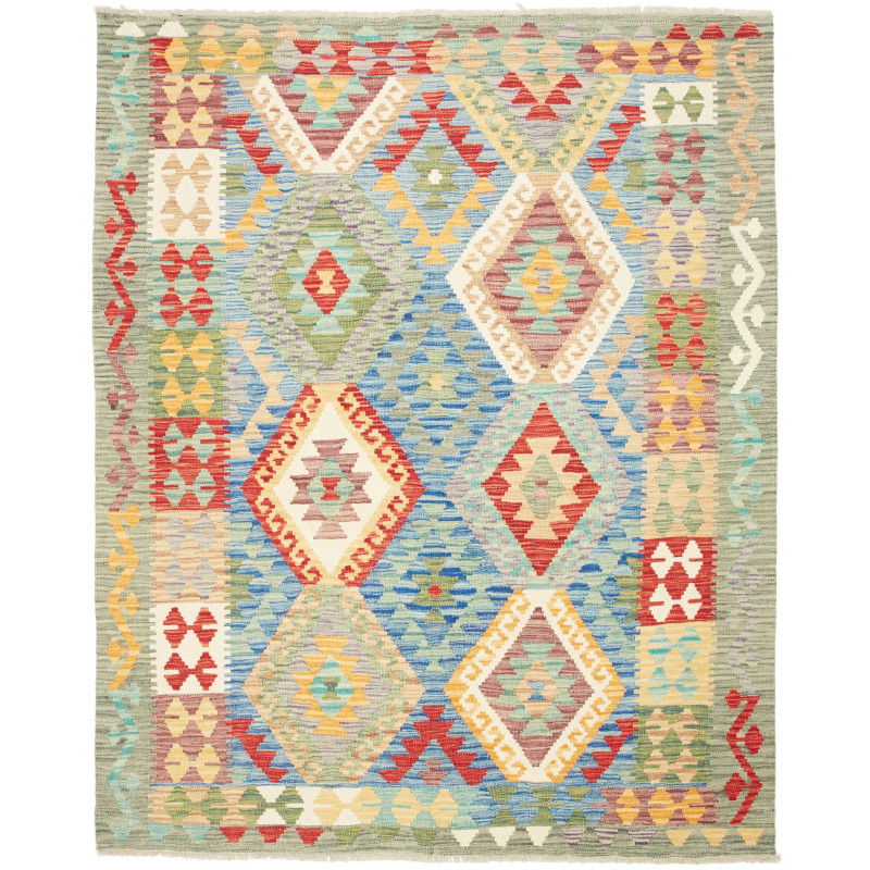 Kilim 155x195 Cm Kilim, Afghanistan, Hand-carded Wool (warp: