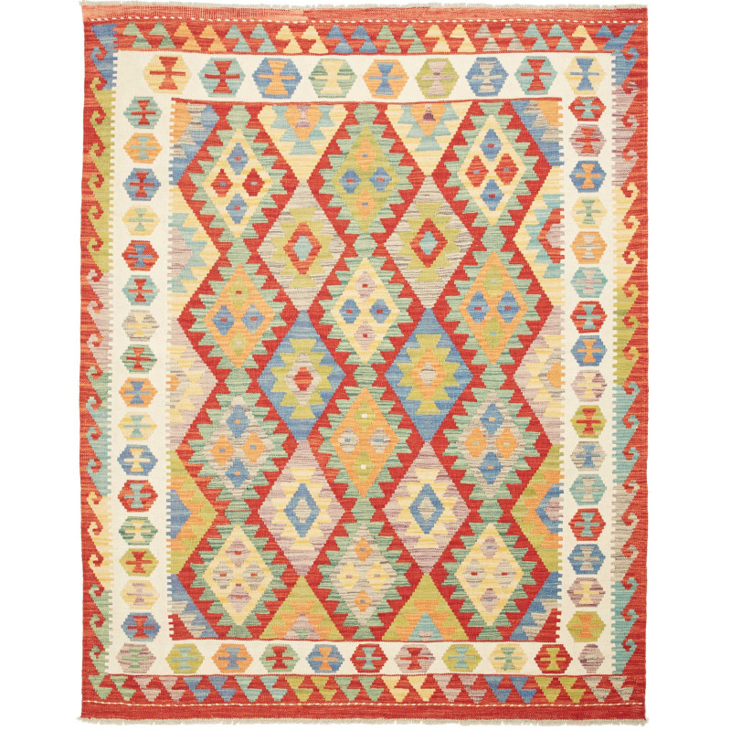 Kilim 158x194 Cm Kilim, Afghanistan, Hand-carded Wool (warp: