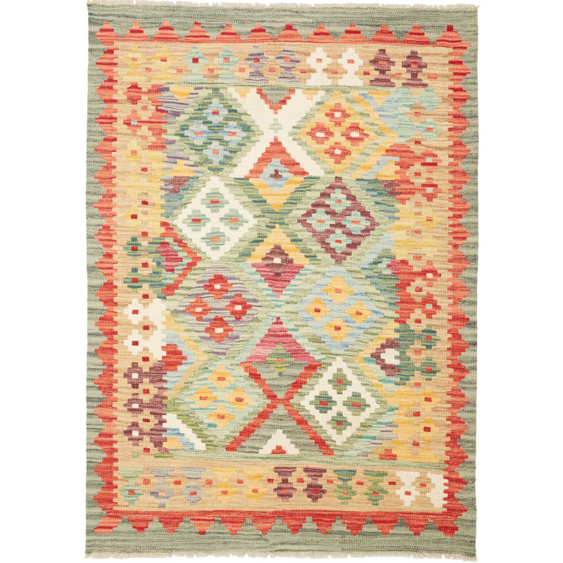 Kilim 104x146 Cm Kilim Afghanistan Hand-carded Wool (warp: