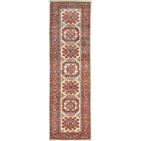 Hand Made Rug Kazak Fine Pakistan 82x268 Ivory