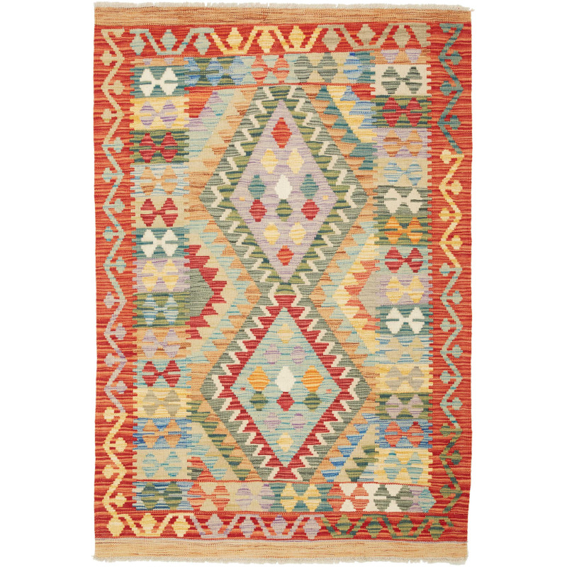 Kilim 104x150 Cm Kilim Afghanistan, Hand-carded Wool (warp: