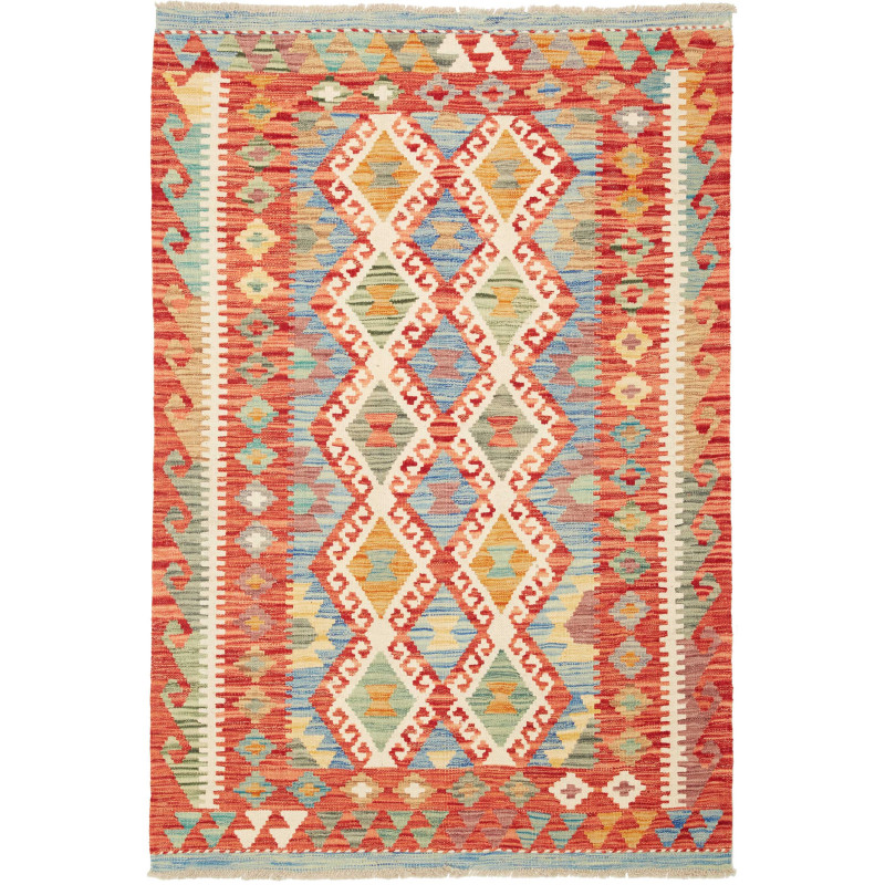 Kilim 107x155 Cm Kilim Afghanistan, Hand-carded Wool (warp: