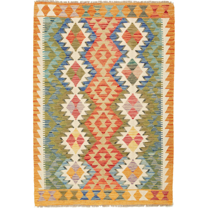 Kilim 103x146 Cm Kilim Afghanistan Hand-carded Wool (warp: