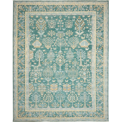Rug Ziegler Fine Pakistan 279x354 Teal Cream