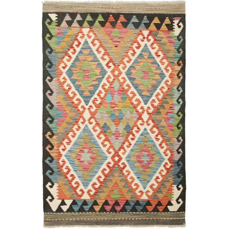 Kilim 100x156 Cm Kilim Afghan, Hand-carded Wool (warp: