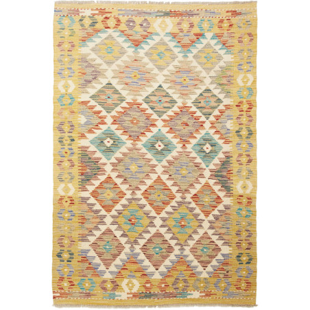 Kilim 105x152 Cm Afghan Kilim Hand-carded Wool Cotton Warp