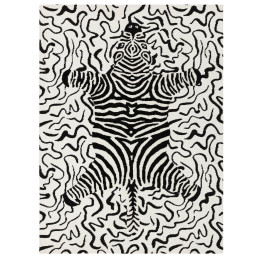 Tappeto Wilder figurativo nero e bianco 160x230
