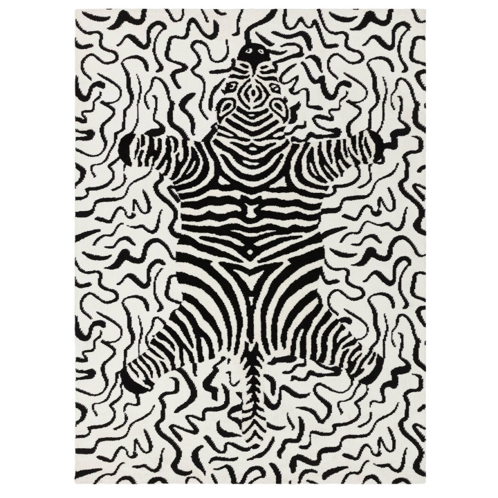 Tappeto Wilder figurativo nero e bianco 200x290