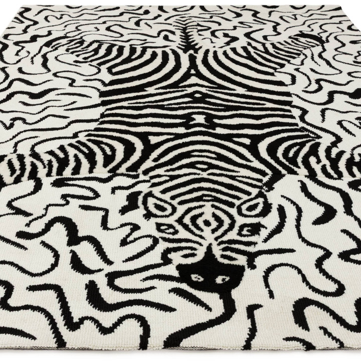 Rug Wilder figurative black white 200x290 cm
