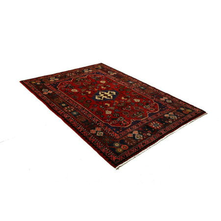 Hand Made Rug Hamadan Persia 136x202 Red Blue