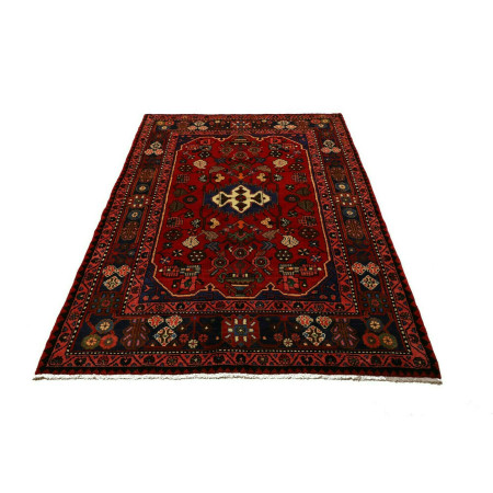 Hand Made Rug Hamadan Persia 136x202 Red Blue