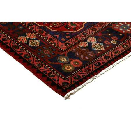 Hand Made Rug Hamadan Persia 136x202 Red Blue